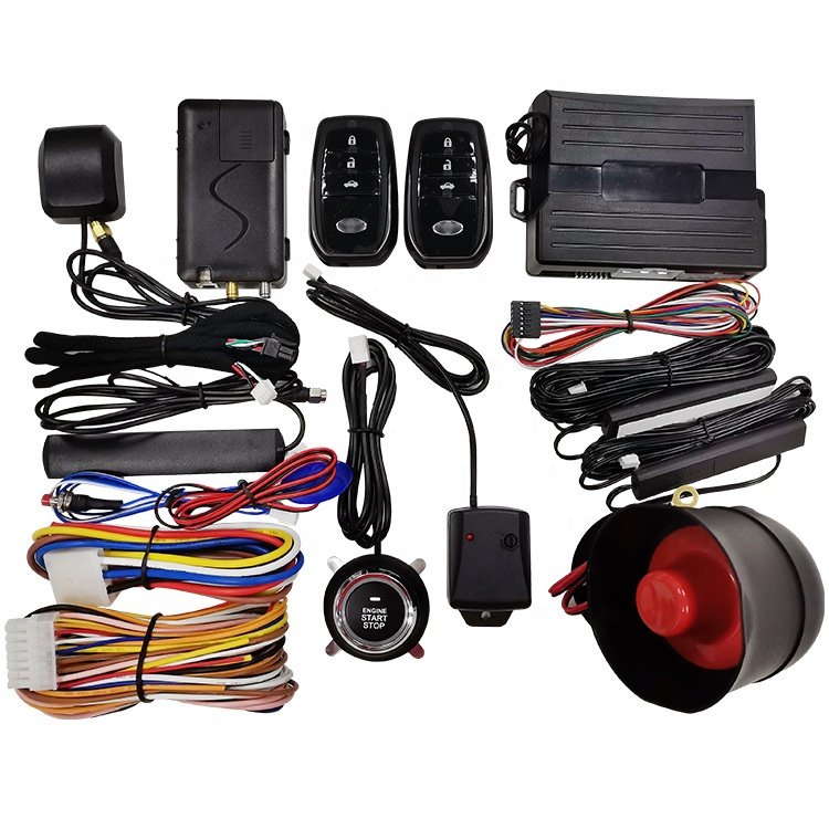 GPS GSM Remote Engine Start Car Alarms System Button Starter 4G Module Smart Phone App Remote Control